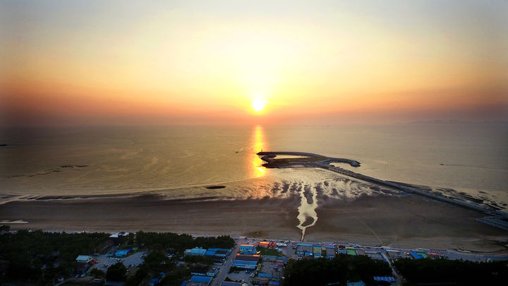 [고창=뉴시스] 구시포 해수욕장의 낙조. *재판매 및 DB 금지