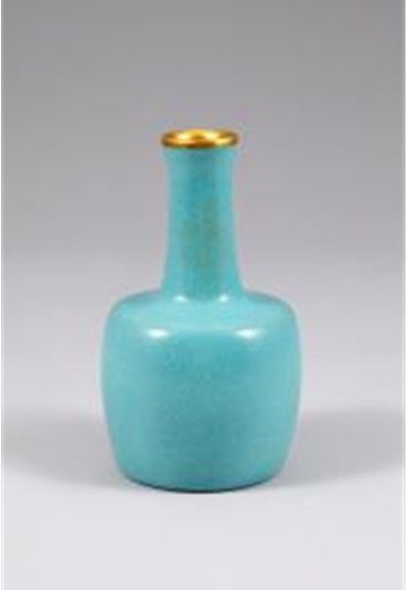 북송 여요 천청유 금구 지추병 北宋汝窑天青釉金口纸槌瓶 18×4×8.6cm *재판매 및 DB 금지