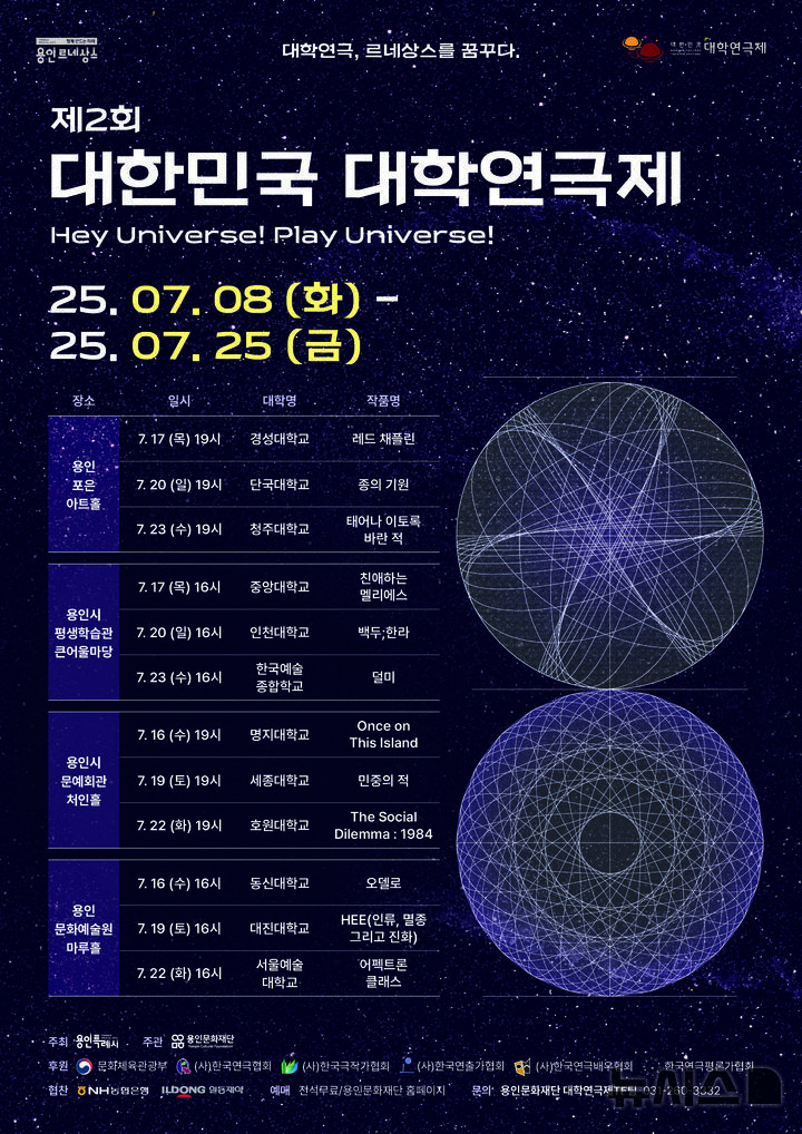 [용인=뉴시스]연극제 포스터(사진=용인시 제공)2025.07.08.photo@newsis.com