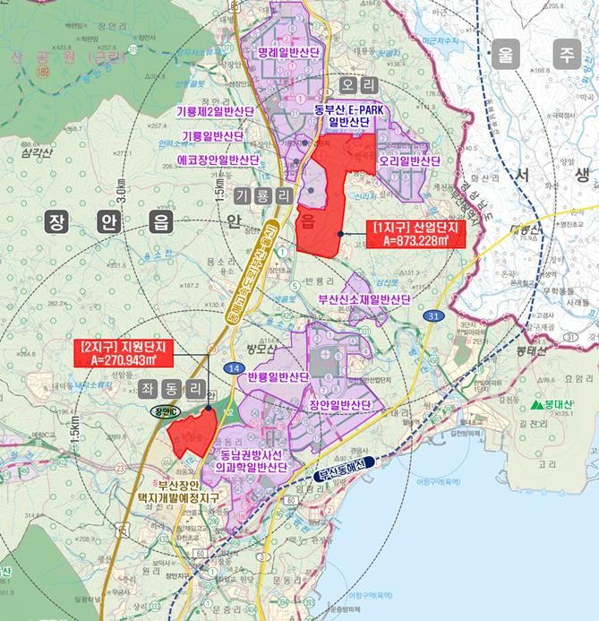 [부산=뉴시스] 동부산아이파크 2단계 산업단지 위치도(사진=부산시 제공) 2025.07.09. photo@newsis.com *재판매 및 DB 금지