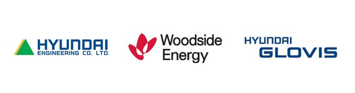 [서울=뉴시스] 현대엔지니어링과 우드사이드에너지, 현대글로비스 CI. 2025.07.09. (자료=현대엔지니어링 제공) photo@newsis.com  *재판매 및 DB 금지