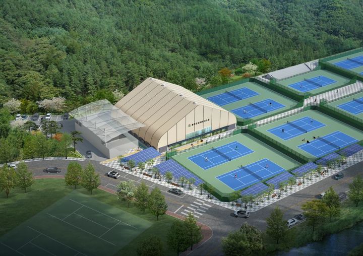 [홍천=뉴시스] 9일 홍천군(군수 신영재) 은 홍천읍 태학리 302-2번지 일원에 홍천 실내 테니스장 건립사업을 추진한다 고 밝혔다. 사진은 조감도. 홍천군 제공. *재판매 및 DB 금지
