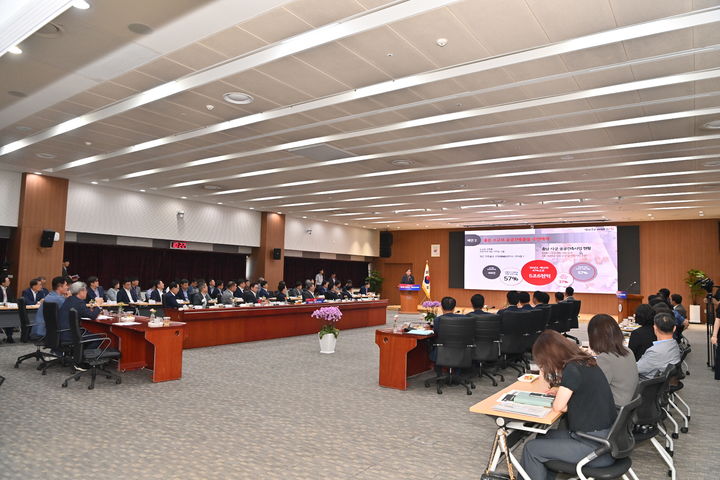 [홍성=뉴시스] 충남도-시군 제8회 지방정부회의 모습. (사진=추남도 제공) 2025.07.09. photo@newsis.com *재판매 및 DB 금지