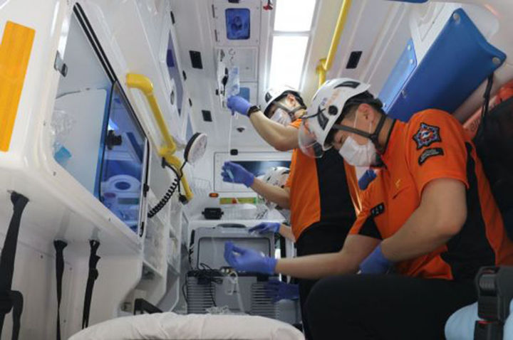 정선소방서 119폭염 구급대.(사진=정선소방서 제공) *재판매 및 DB 금지