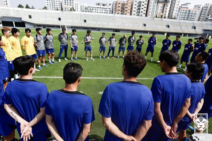 [서울=뉴시스]홍명보호 축구대표팀 훈련. (사진=대한축구협회 제공)