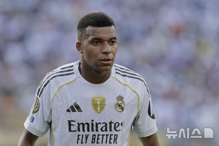 [이스트 러더퍼드=AP/뉴시스] 스페인 프로축구 프리메라리가 레알 마드리드의 킬리안 음바페. 2025.07.09.