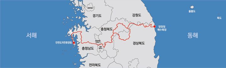 동서트레일 노선도(산림청) *재판매 및 DB 금지