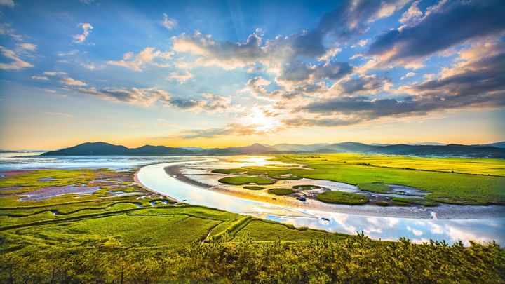 [순천=뉴시스] 새롭게 조성된 용산 전망대에서 바라본 순천만 습지. 2025.07.10. photo@newsis.com *재판매 및 DB 금지