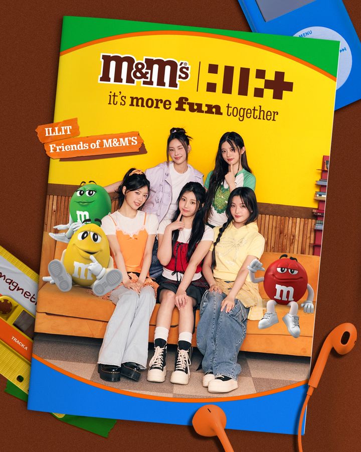 [서울=뉴시스] 그룹 아일릿이 초콜릿 브랜드 M&M’S 아시아 앰버서더로 발탁됐다. (사진제공=M&M'S) 2025.07.10. photo@newsis.com *재판매 및 DB 금지