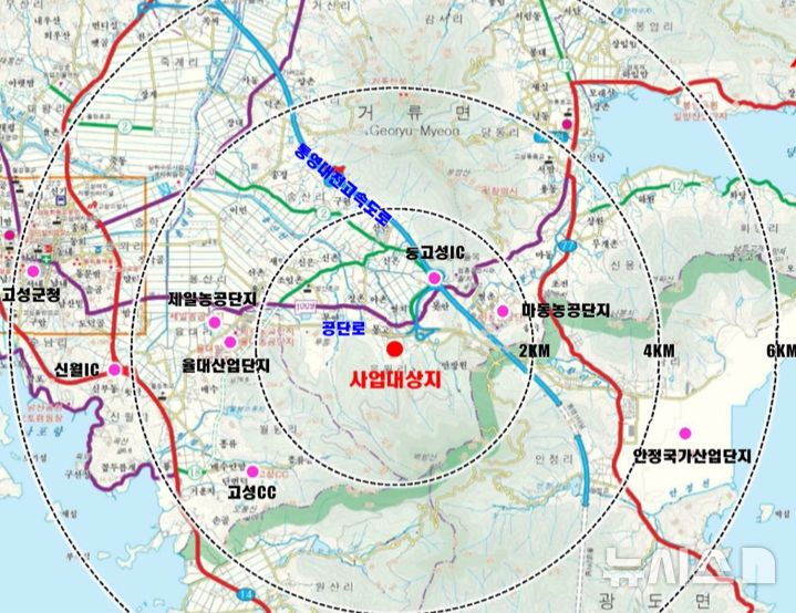 [창원=뉴시스]경남 고성군 고성스마트일반산업단지 위치도.(자료=경남도 제공) 2025.07.10.