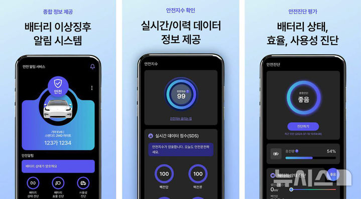 [포항=뉴시스] 송종욱 기자 = 경북 포항시는 지역의 전기차·전기 택시 등을 대상으로 전기차 배터리 안전 알림 서비스 실증을 위한 '빅데이터 활용 배터리 관리 인공지능(AI) 플랫폼 구축'을 본격적으로 추진한다. 사진은 전기차 배터리 안전 알림 서비스 플랫폼 화면. (사진=포항시 제공) 2025.07.10. photo@newsis.com