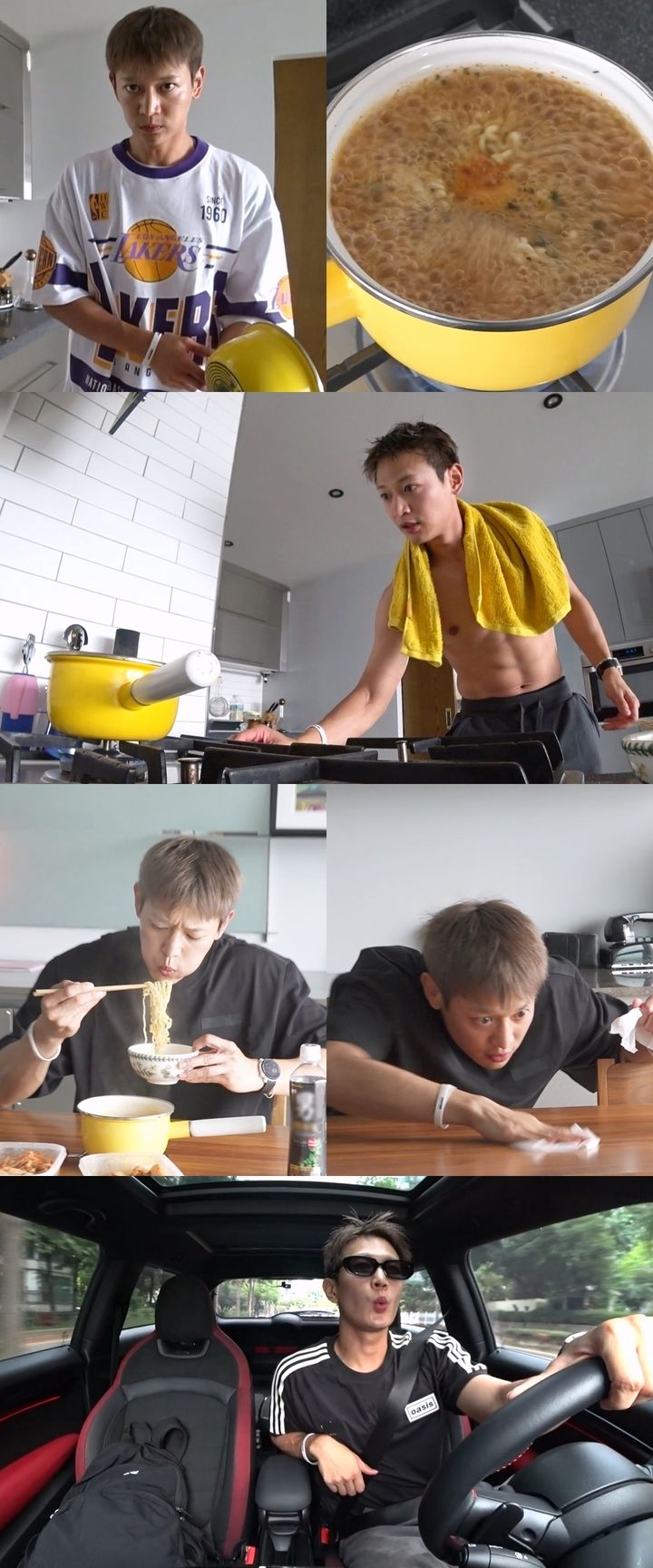 [서울=뉴시스] 11일 오후 11시 10분 방송되는 MBC TV 예능물 '나 혼자 산다'에서 그룹 '샤이니' 민호가 '6분 라면 챌린지'를 공개한다. (사진=MBC TV '나 혼자 산다' 제공) 2025.07.11. photo@newsis.com *재판매 및 DB 금지
