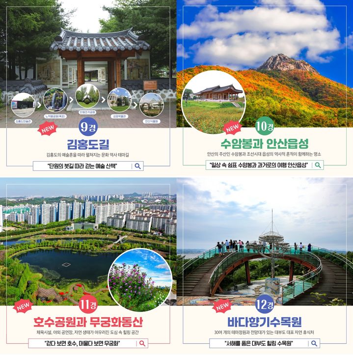 [안산=뉴시스] 안산12경으로 추가 선정된 안산의 관광 명소 4곳. (사진=안산시 제공) 2025.07.11. photo@newsis.com  *재판매 및 DB 금지