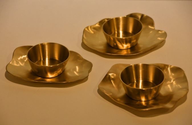 [당진=뉴시스] 방짜유기 찻잔세트. (사진=당진시 제공) 2025..07.11. photo@newsis.com *재판매 및 DB 금지