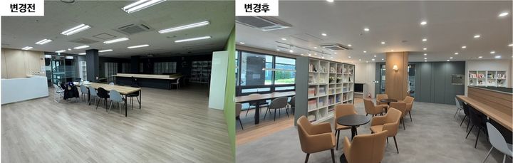 [수원=뉴시스] 동탄호수공원 경기행복주택 내 작은도서관 리모델링 모습. (사진=GH 제공) 2025.07.11. photo@newsis.com *재판매 및 DB 금지