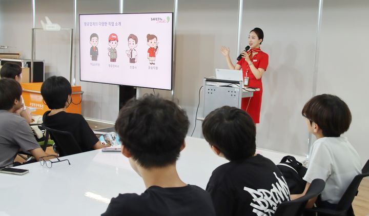 [대구=뉴시스]티웨이항공, 국립항공박물관과 중학생 대상 항공진로체험교육 (사진=티웨이항공 제공) photo@newsis.com *재판매 및 DB 금지