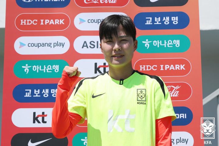 [서울=뉴시스] 대한축구협회와 인터뷰 중인 지소연. (사진=대한축구협회 제공) *재판매 및 DB 금지