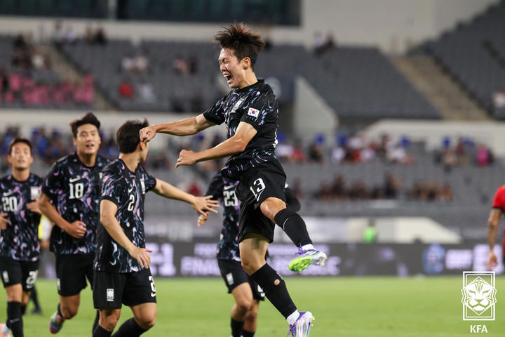 한국 vs 홍콩 경기 장면