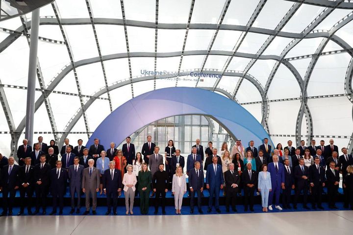 [서울=뉴시스]외교부는 권기환 글로벌다자외교조정관이 제4차 우크라이나 복구회의(URC)에 참석해 우크라이나 재건 및 복구를 위한 국제사회 협력방안을 논의했다고 12일 밝혔다. 사진은 회의 모습. (사진=외교부 제공) 2025.07.12.&nbsp; *재판매 및 DB 금지