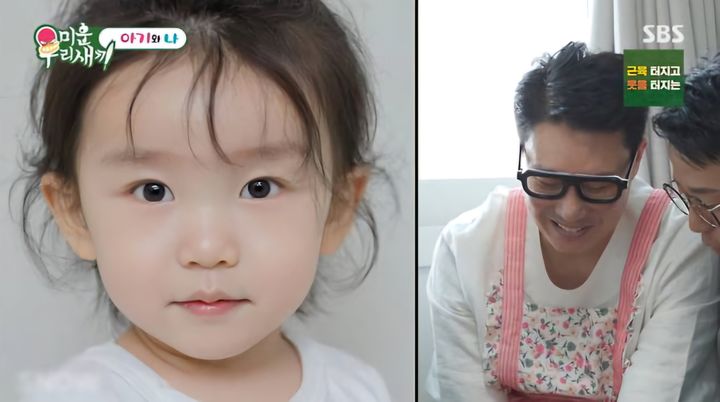 [서울=뉴시스] 지난 13일 방송된 SBS TV 예능물 '미운 우리 새끼'에서 이상민이 AI로 예측한 아들과 딸의 사진을 공개했다. (사진=SBS TV '미운 우리 새끼' 캡처) 2025.07.14. photo@newsis.com *재판매 및 DB 금지