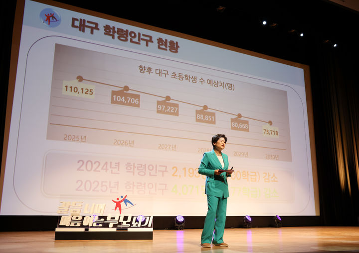 [대구=뉴시스] 대구시교육청은 14일 대구 학생문화센터대공연장에서 1000여명의 학부모를 대상으로 여름방학 특집 부모공감 토크콘서트를 열었다. (사진=대구교육청 제공) 2025.07.14. photo@newsis.com *재판매 및 DB 금지