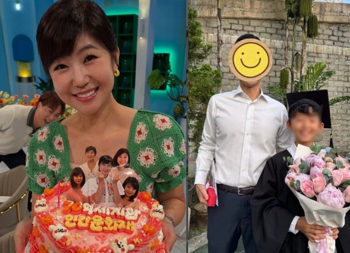 [서울=뉴시스] 강수정 아들과 남편의 모습. (사진=강수정 인스타그램 캡처) 2025.07.14. photo@newsis.com *재판매 및 DB 금지