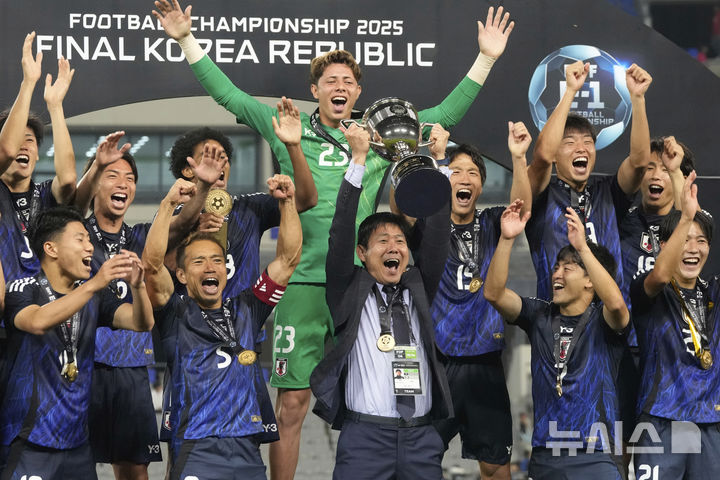 [용인=AP/뉴시스]모리야스 일본 축구대표팀 감독. 2025.07.15.