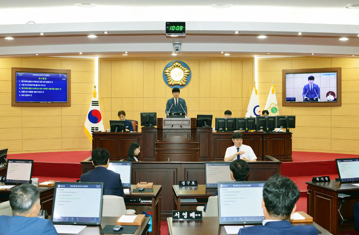 [광양=뉴시스] 광양시의회 임시회가 열리는 본회의장. (사진=광양시의회 제공) 2025.07.15. photo@newsis.com *재판매 및 DB 금지