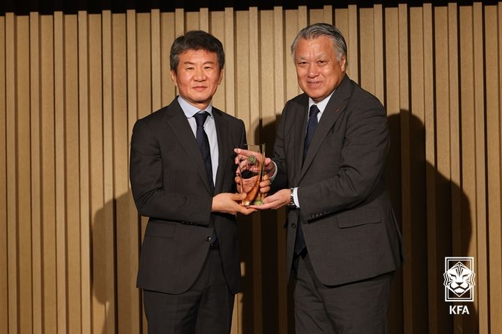 [서울=뉴시스] 동아시아축구연맹(EAFF) 회장으로 공식 추대된 정몽규 대한축구협회 회장. (사진=대한축구협회 제공) *재판매 및 DB 금지