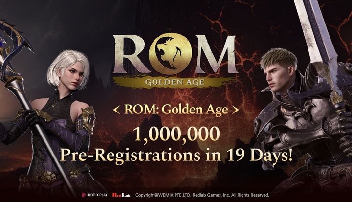 위메이드, 웹3 MMORPG '롬: 골든 에이지' 사전예약 100만 돌파