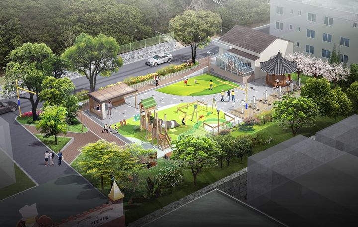 [대전=뉴시스] 대전 동구 안터 어린이공원 리모델링 조감도. *재판매 및 DB 금지