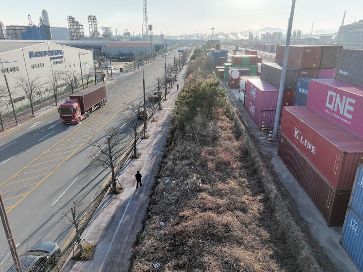 [울산=뉴시스] 울산시 남구가 기후 위기에 적극 대응하고 구민들에게 보다 쾌적한 생활환경을 제공하기 위해 울산신항지구(사진) 등 3곳에 연말까지 '기후대응 도시숲'을 조성한다. (사진=울산 남구 제공) photo@newsis.com *재판매 및 DB 금지