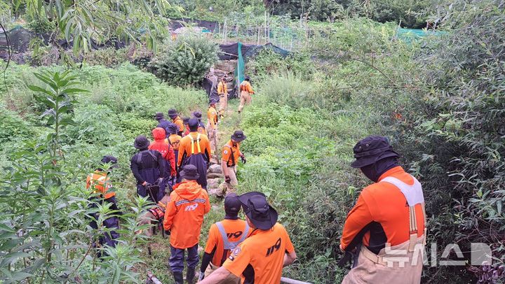 [의정부=뉴시스] 실종 치매노인 수색 현장. (사진=의정부소방서 제공) 2025.07.16 photo@newsis.com