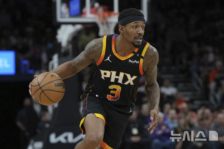 [피닉스=AP/뉴시스] 미국프로농구(NBA) 피닉스 선스의 브래들리 빌. 2025.04.09.