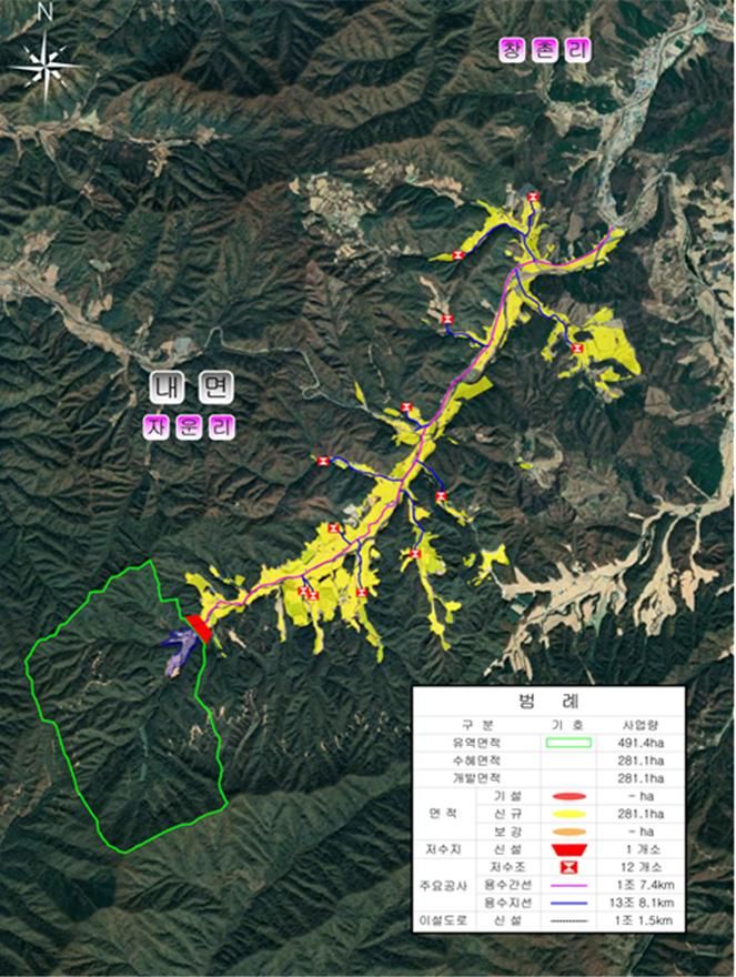 [춘천=뉴시스] 17일 강원특별자치도(도지사 김진태)는 홍천 괸돌지구가 농림축산식품부의 2025년 다목적 농촌용수개발 신규지구로 최종 선정돼 총사업비 국비 391억을을 확보했으며, 올해는 우선 국비 3억 원 확보해 실시설계에 착수한다 고 밝혔다. 강원특별자치도 제공. *재판매 및 DB 금지