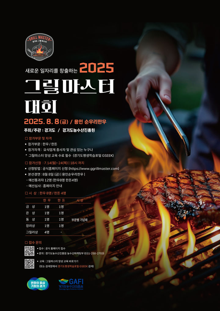 '2025 그릴마스터 대회' 포스터(사진=경기도농수산진흥원 제공) *재판매 및 DB 금지