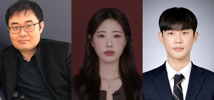 (왼쪽부터) 김기출 교수(교신저자), 송송이 석사과정생(제1저자), 최민규 석박사통합과정생(제2저자). (사진=건국대 제공) *재판매 및 DB 금지