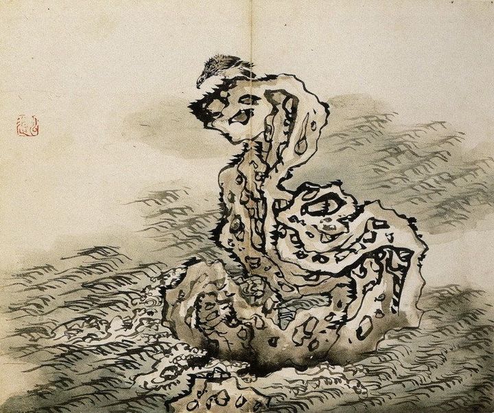 단원 김홍도 해암호취도 1795 종이에 수묵담채 23.2x27.2cm 개인소장 *재판매 및 DB 금지