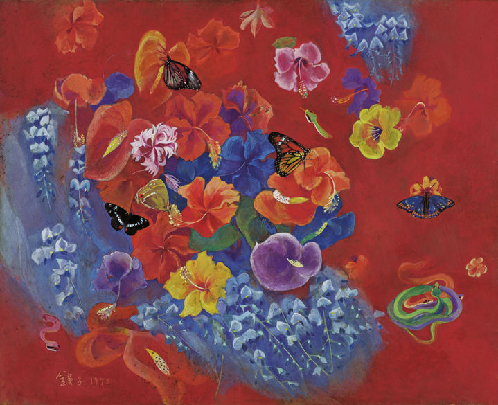 천경자, 아열대II, 1978, 종이에 석채, 72x90cm *재판매 및 DB 금지