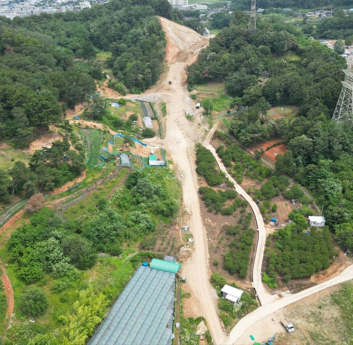 [칠곡=뉴시스] 왜관-금산 간 도시계획도로. (사진=칠곡군 제공) 2025.07.17. photo@newsis.com *재판매 및 DB 금지