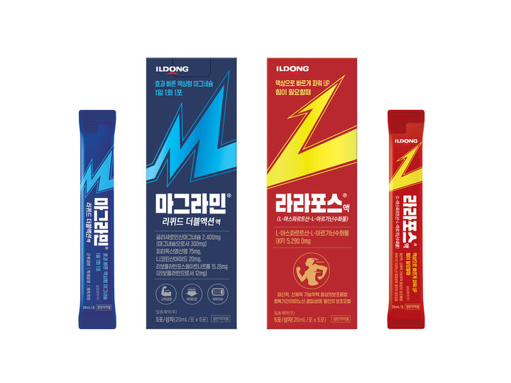 [서울=뉴시스] 일동제약은 '마그라민 리퀴드 더블액션'과 '라라포스'를 출시했다. (사진=일동제약 제공) 2025.07.20. photo@newsis.com *재판매 및 DB 금지