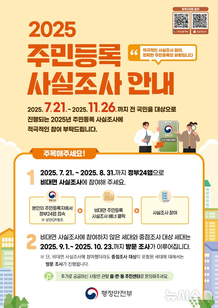 [경기광주=뉴시스] 광주시 ‘2025년 주민등록 사실조사’ 안내문 (사진=광주시 제공) 2025.07.18.photo@newsis.com