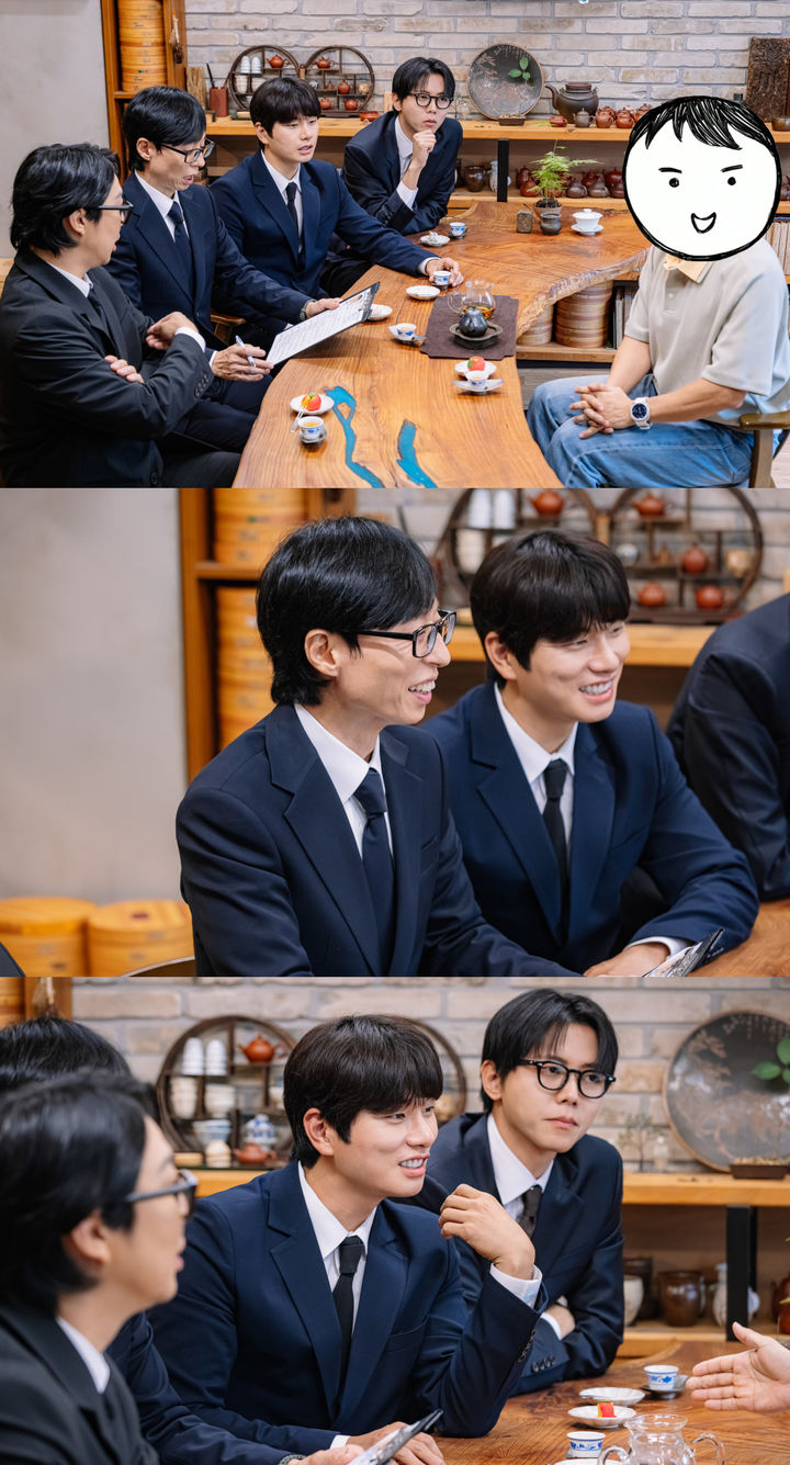 [서울=뉴시스] 오는 19일 오후 6시 30분 방송하는 MBC TV 예능 프로그램 '놀면 뭐하니?'에서는 '인사모'(인기가 없는 사람들의 모임) 후보 면접을 진행한다. (사진=MBC '놀면 뭐하니?' 제공) 2025.07.18. photo@newsis.com *재판매 및 DB 금지