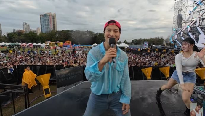 [서울=뉴시스] 가수 김종국이 '워터밤 2025 마닐라' 무대에서 공연을 즐겼다. (사진=유튜브 채널 'GYM JONG KOOK' 캡처) 2025.07.18. photo@newsis.com *재판매 및 DB 금지