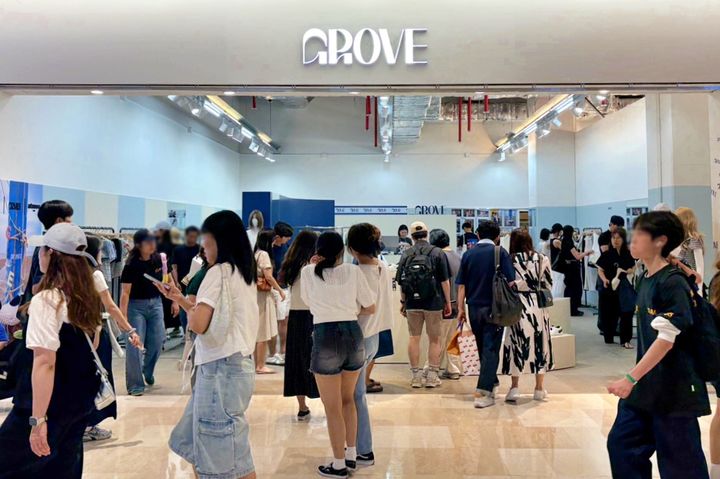 [서울=뉴시스] 롯데백화점이 잠실에서 '그로브' 팝업스토어를 진행하고 있다(사진=롯데백화점 제공) *재판매 및 DB 금지