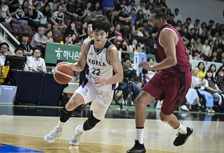 [서울=뉴시스] 남자 농구 대표팀의 여준석. (사진=대한민국농구협회 제공)  *재판매 및 DB 금지