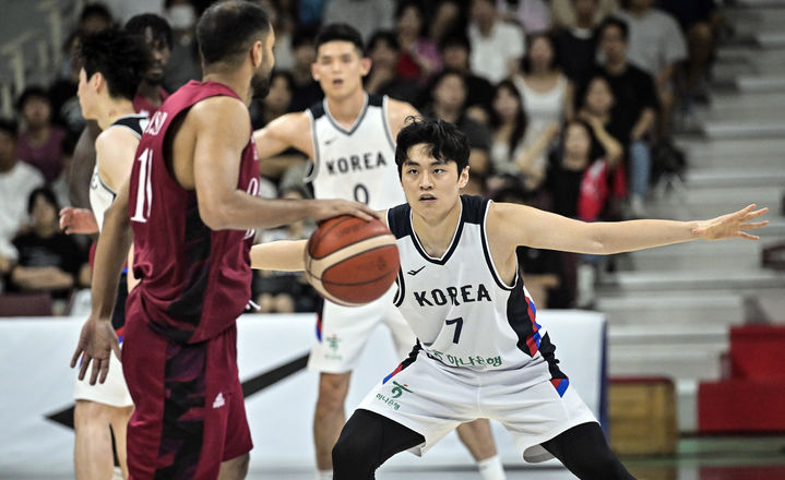 [서울=뉴시스] 남자 농구 대표팀의 유기상. (사진=대한민국농구협회 제공) *재판매 및 DB 금지