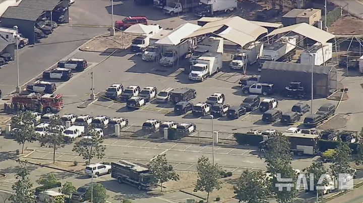 [로스앤젤레스=AP/뉴시스]18일 폭발 사고가 발생한 LA 경찰 훈련 시설