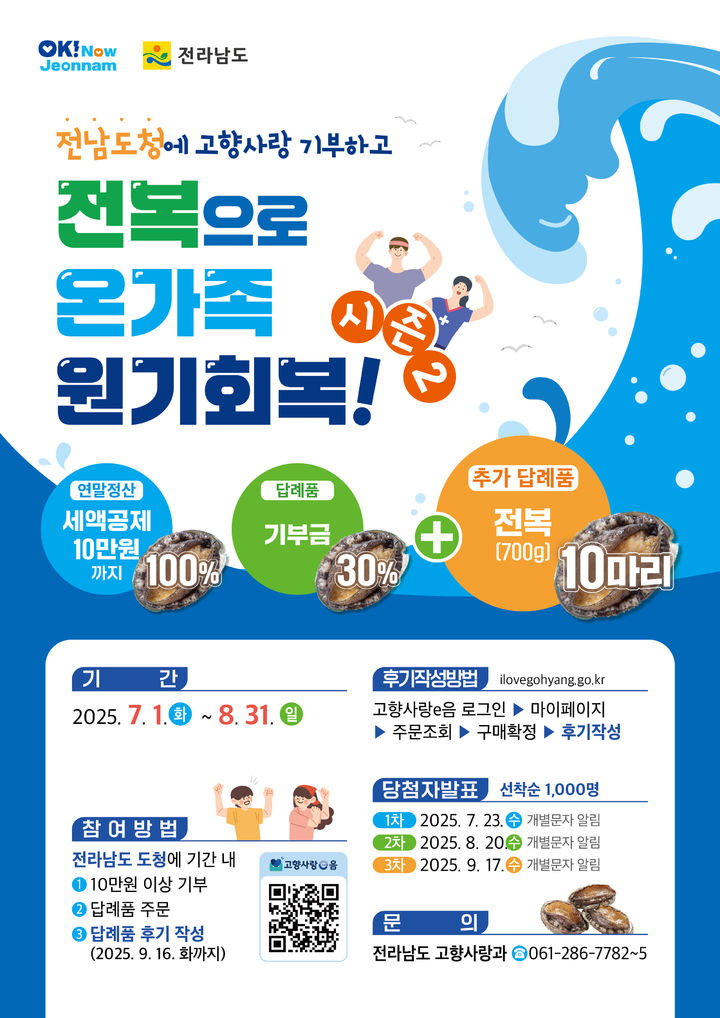 [무안=뉴시스] 전남도 전복이벤트 시즌2 홍보 포스터. (포스터 제공 = 전남도). 2025.07.19. photo@newsis.com *재판매 및 DB 금지