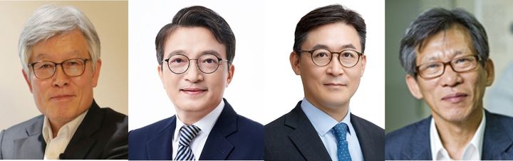 이재명 대통령이 20일 최동석 인사혁신처 처장(왼쪽부터)과 김의겸 새만금개발청 청장, 권대영 금융위원회 부위원장, 유홍준 국립중앙박물관 관장 등 차관급 인사를 단행했다. *재판매 및 DB 금지